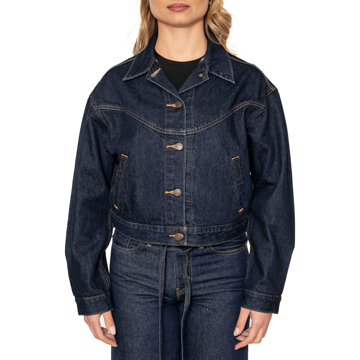 Shrunken 90S Trucker Western Dream Nice Dream - Giacca Donna Blu 001WO-0001 . LEVIS 