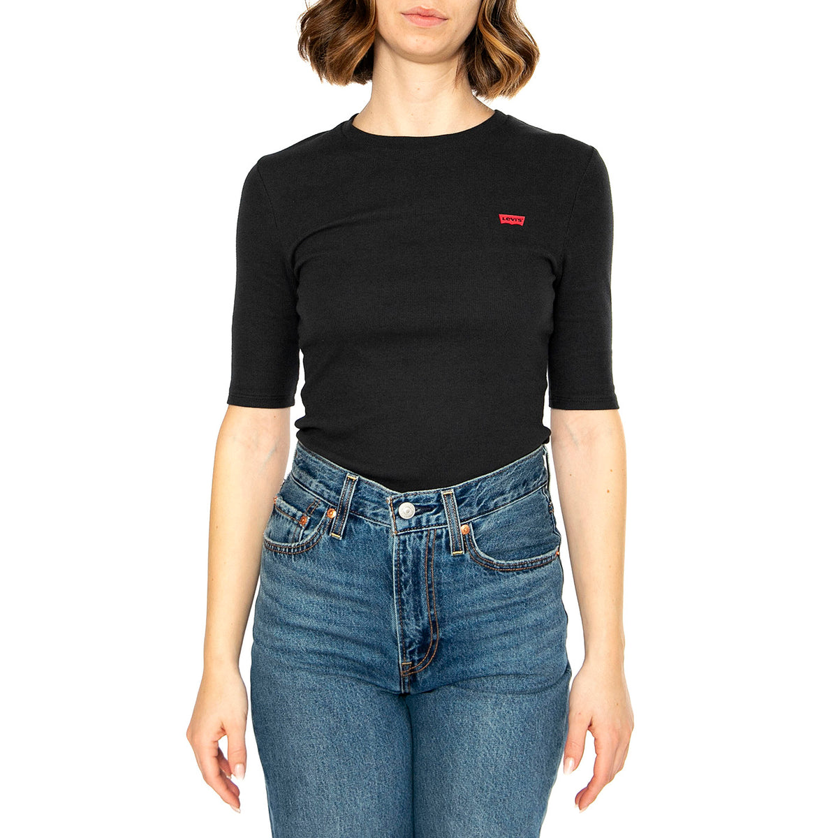 T-shirt Luca Slim - Maglietta Girocollo Donna Nera A3388-0004 . LEVIS 