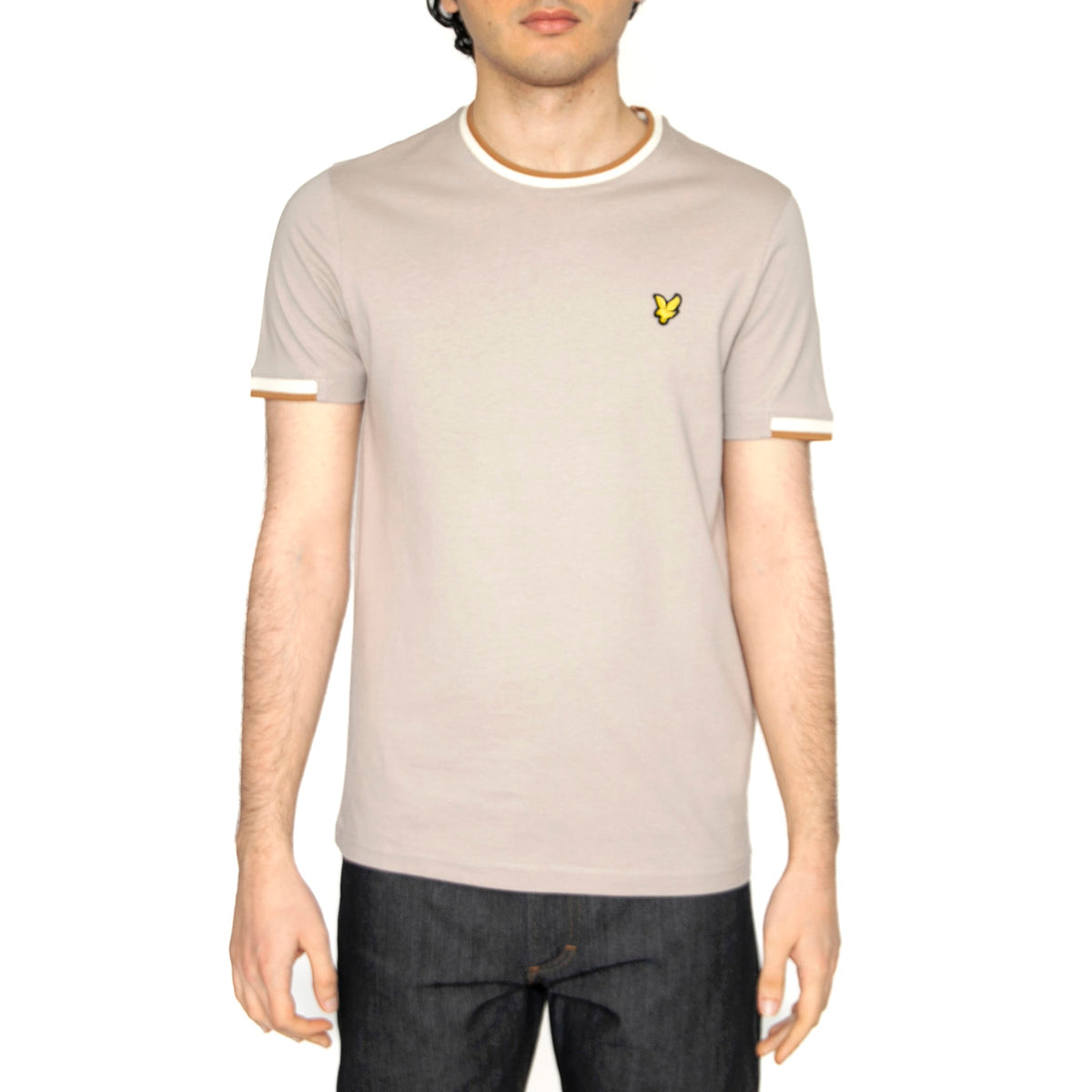 Half Tipped T-Shirt Pale Grey - Maglietta Girocollo Uomo Grigia TS2210V-X623 . LYLE & SCOTT 