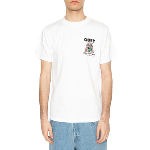 Obey Love & Unity Now Tee White - Maglietta Girocollo Uomo Bianca 165264103-WHT . OBEY 