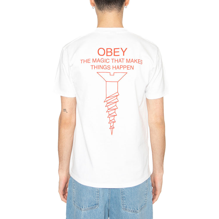 Obey Magic Tee White - Maglietta Girocollo Uomo Bianca 165264145-WHT . OBEY 