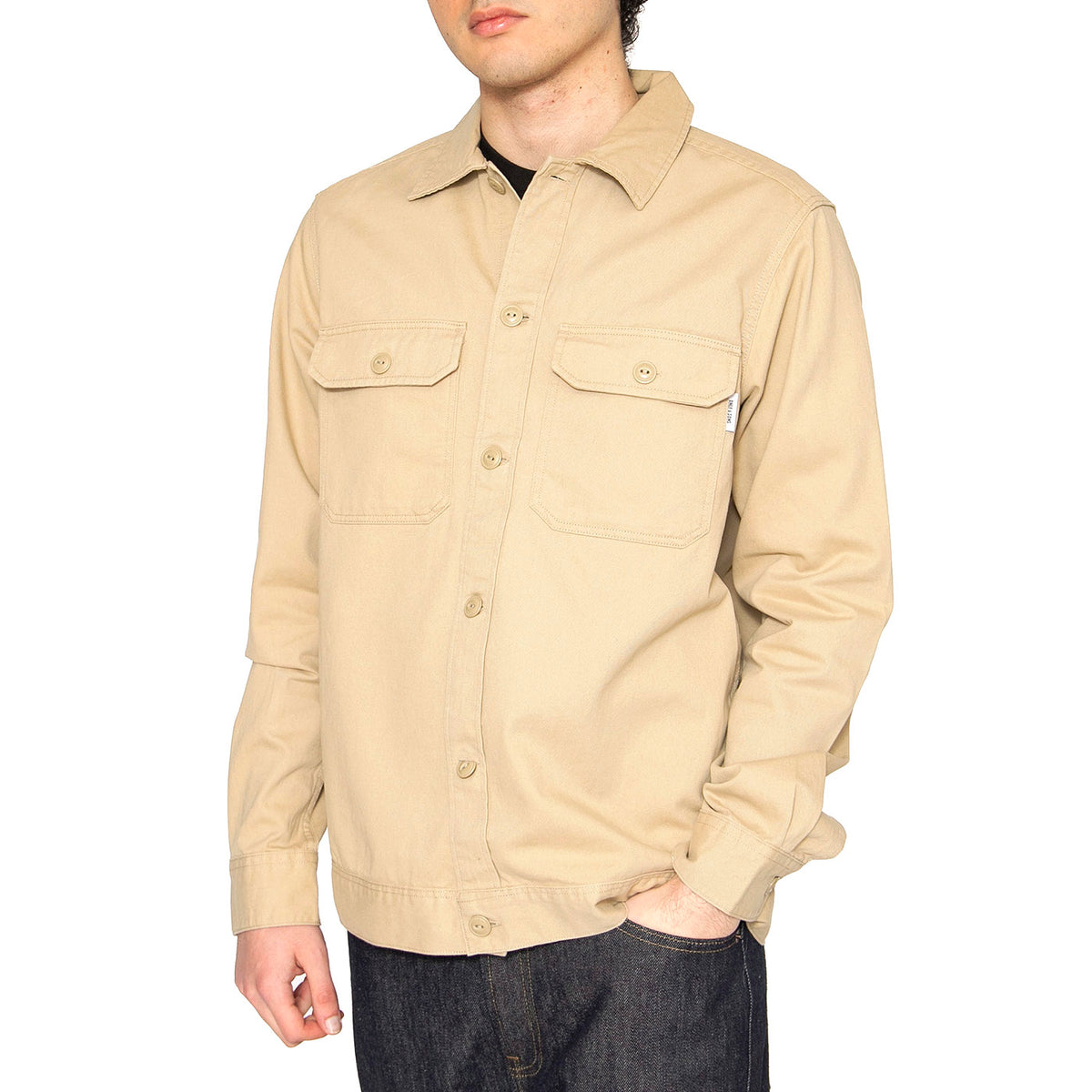 Onssilvio LS Pocket Overshirt Twill - Camicia Uomo Beige 22022442 . ONLY & SONS 