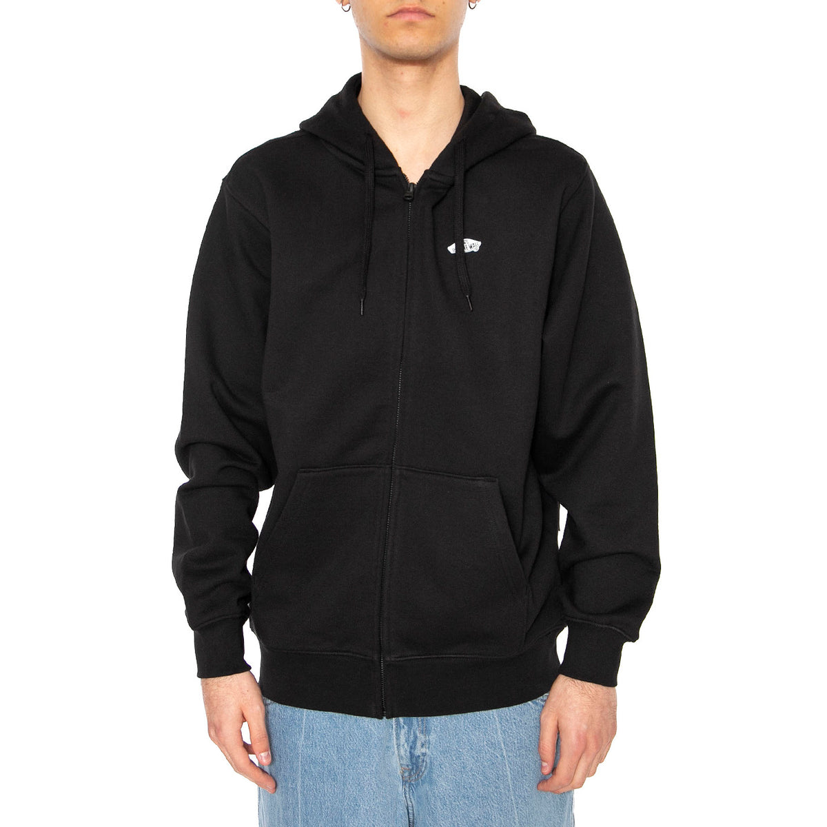 Syle 76 II Loose FT FZ PO Black/White - Felpa con Cappuccio Uomo Nera VN000P53Y281 . VANS 