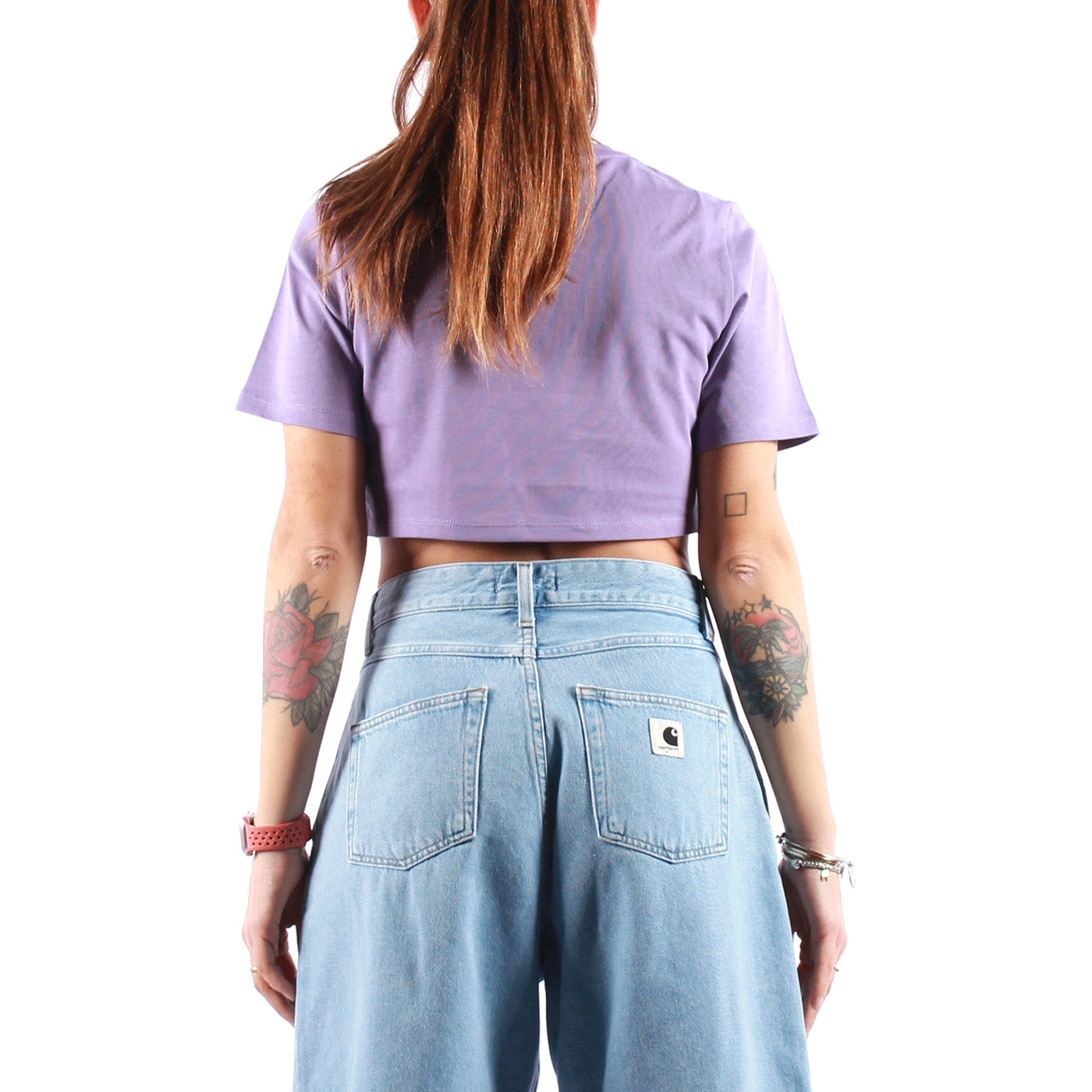 W STYLE 76 II CREW CROP SS PURPLE HAZE - Maglietta Girocollo Cropped Donna Viola VN000P5V6PH1 . VANS 