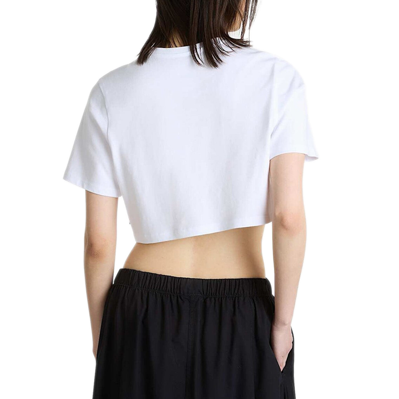 W STYLE 76 II CREW CROP SS WHITE - Maglietta Girocollo Cropped Donna Bianca VN000P5VWHT1 . VANS 