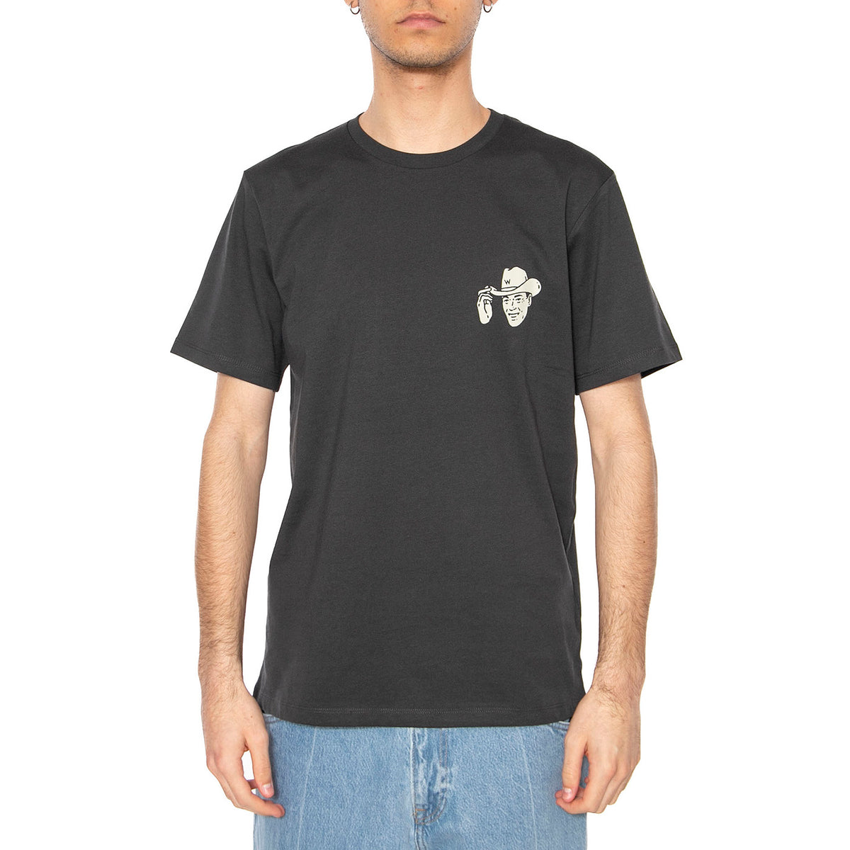 Small Graphic Tee Faded Black - Maglietta Girocollo Uomo Nera 112362810 . WRANGLER 