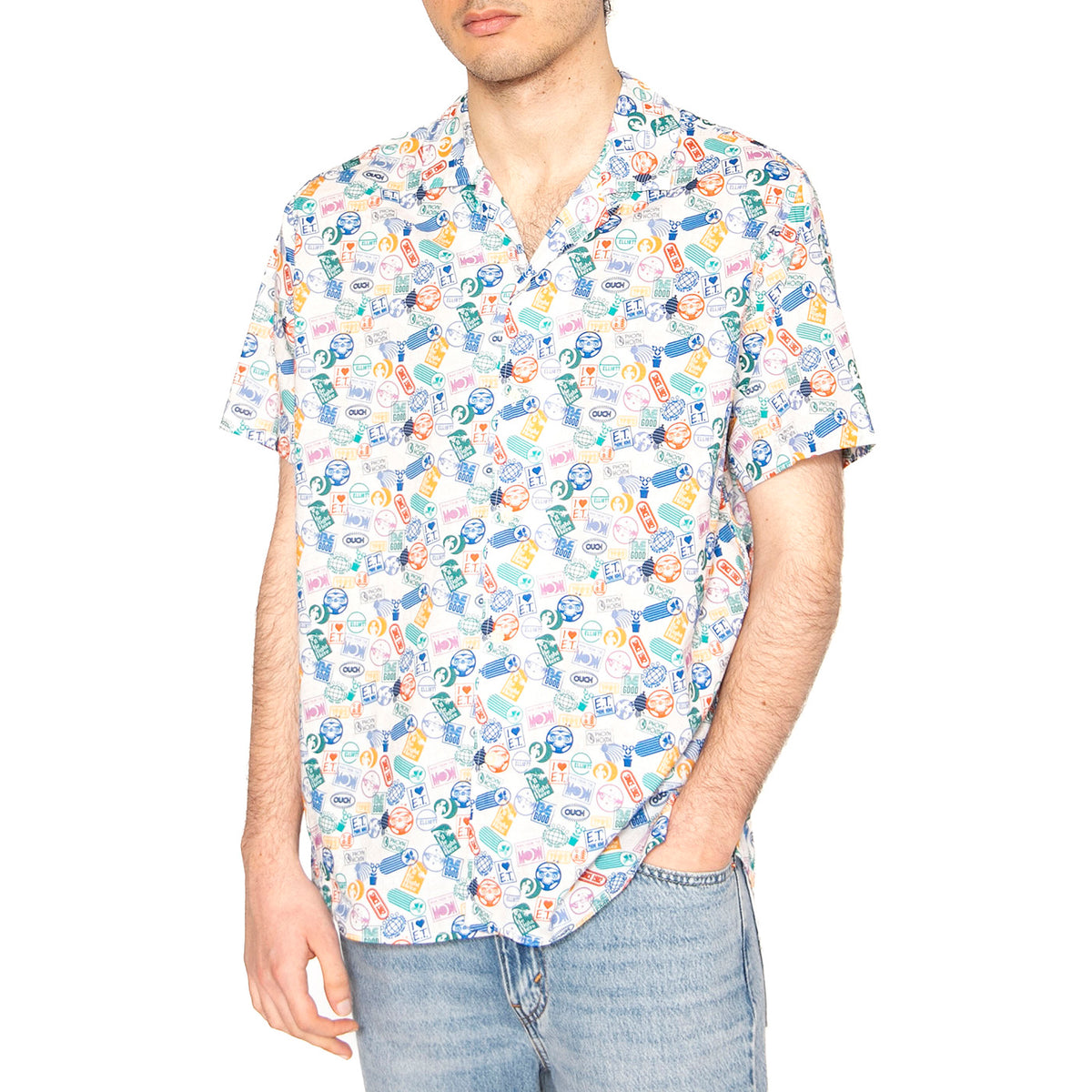 E.T. Since 1982 Aloha Shirt - Camicia Maniche Corte Uomo Multicolore 1887-ALOHA . BRAVA FABRICS 