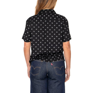 Bunker Daist Dot S/S Woven Black - Camicia Maniche Corte Donna Nera 01289-BLACK . BRIXTON 
