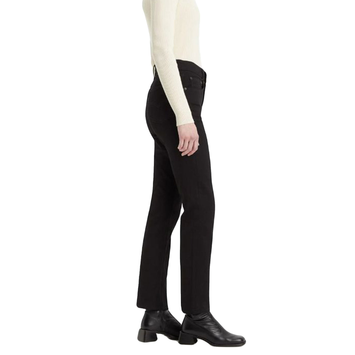 724 HIGH RISE STRAIGHT JEANS - Pantaloni Denim Jeans Donna Neri 188830321 . LEVIS 