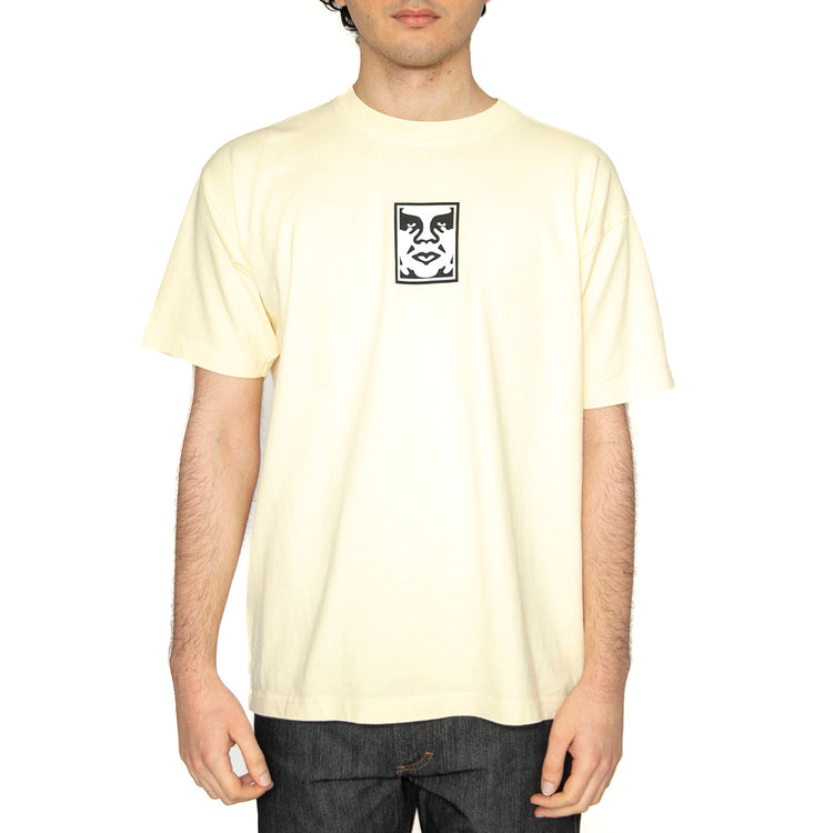 Icon Heavyweight Tee Yellow - Maglietta Girocollo Uomo Gialla 166913013-ANF . OBEY 