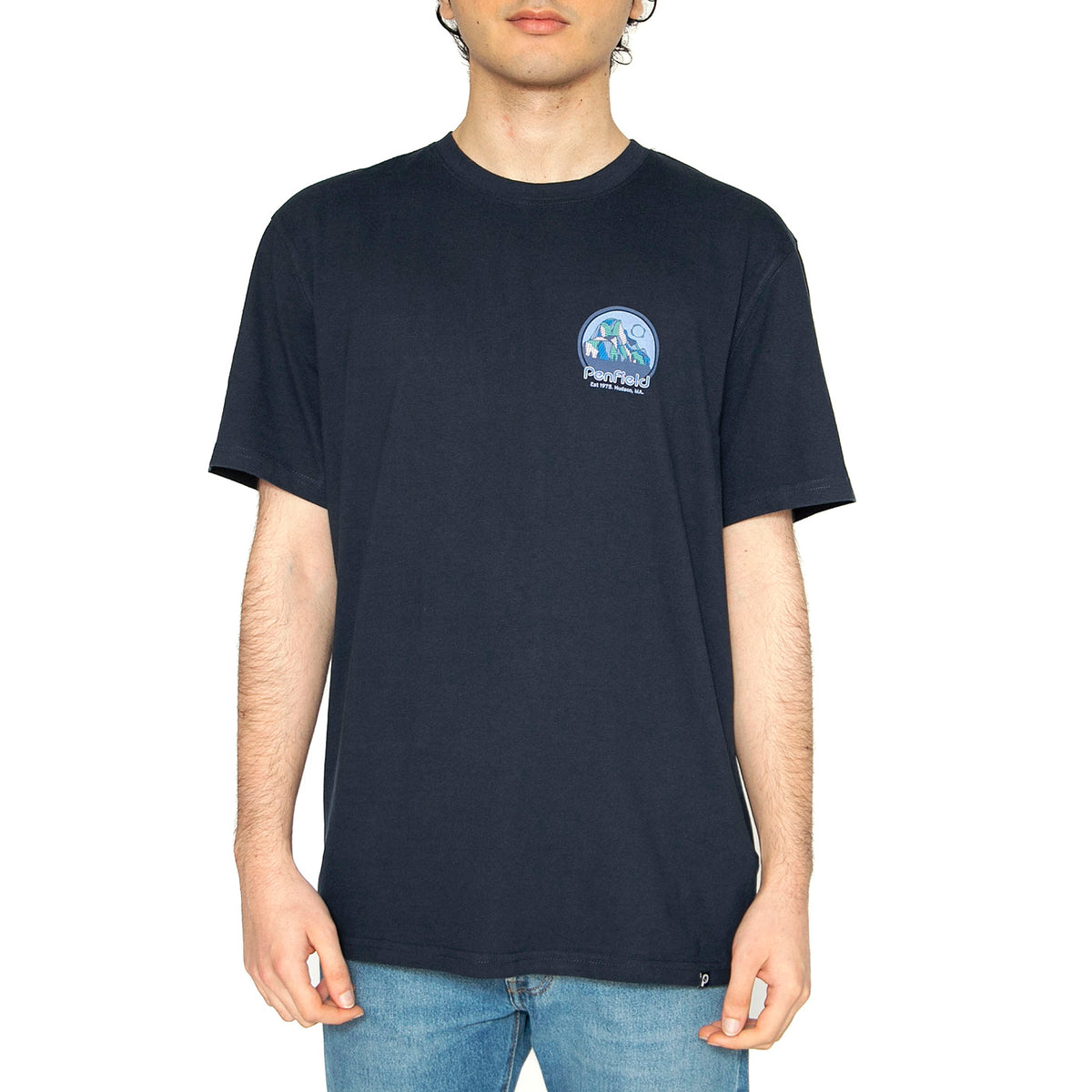 Penfild Yosemite Circle Back Navy Blazer - Maglietta Girocollo Uomo Blu PFD0165-203 . PENFIELD 