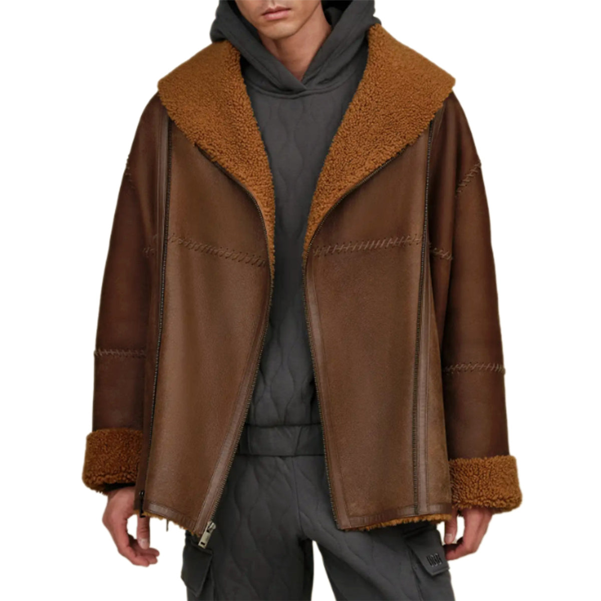 Shearling Coat Regenerate II Cognac - Giacca Uomo / Donna Marrone UGC1158700-COG . UGG 