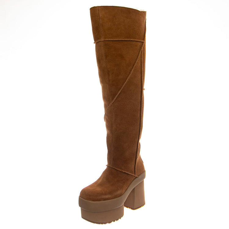 W New Heihghts Platform Xtra Chestnut - Stivali Donna Marroni UGSNHPLXCHE1157911W . UGG 