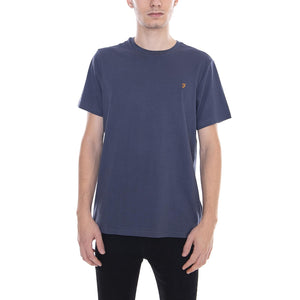 Denny Slim T-shirt - Solid Navy Blue - Maglietta Girocollo Uomo Blu 115412_2  FARAH 