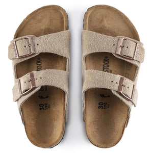 Arizona Kids Taupe Suede Leather - Sandali Bambino Marroni 1021704  BIRKENSTOCK 