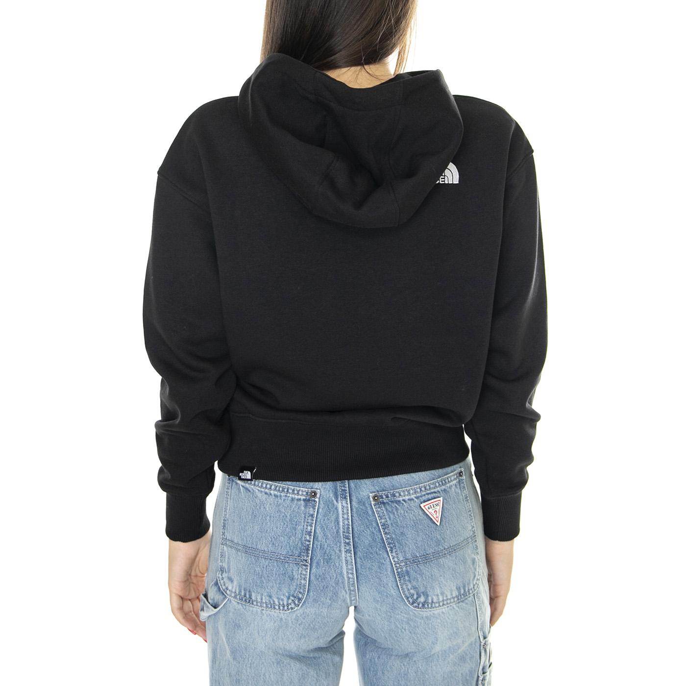 W Essential Hoodie Tnf Black - Felpa con Cappuccio Donna Nera NF0A7ZJDJK31  THE NORTH FACE 
