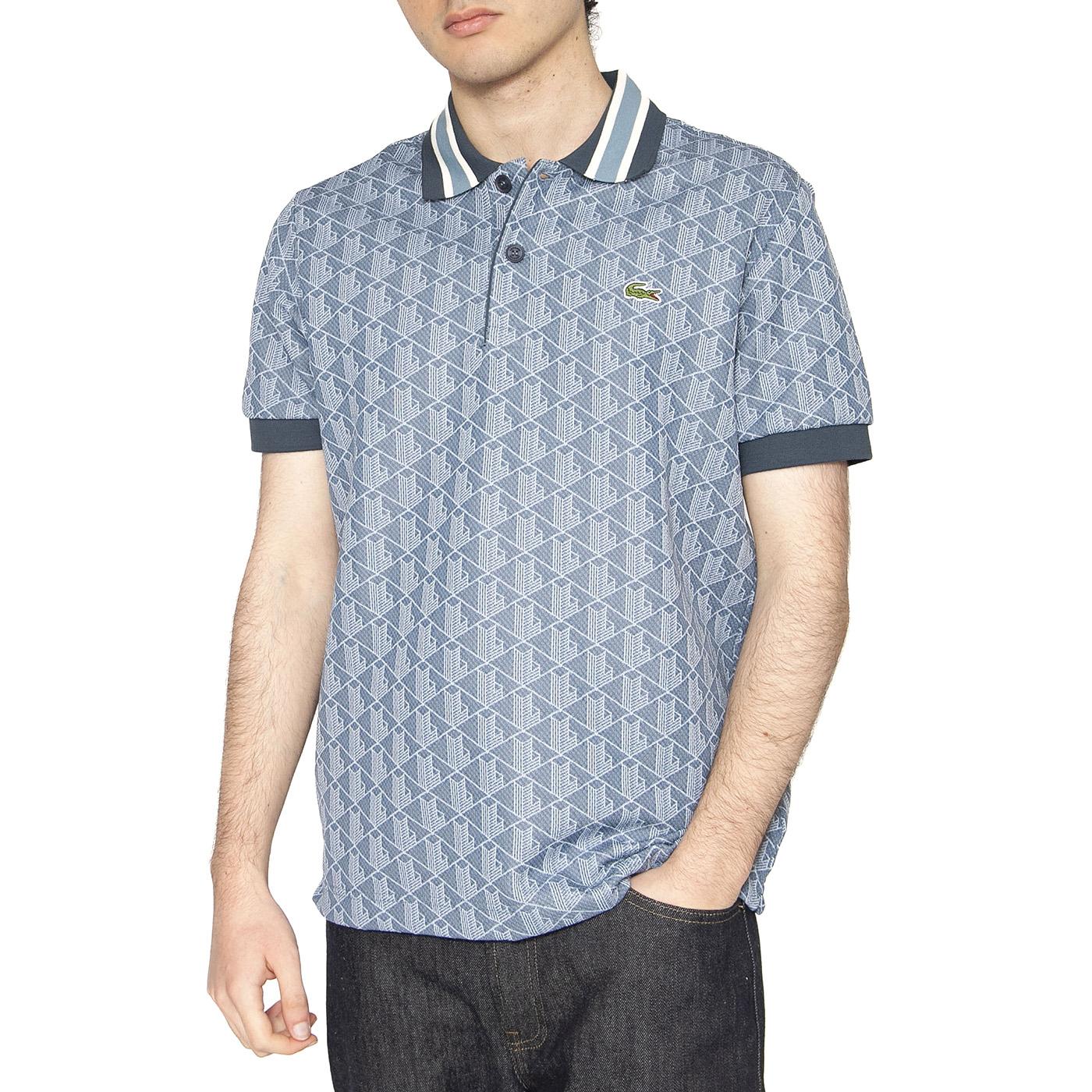 Maglietta M/C HGI Blu Polo Shirt - Polo Uomo Blu DH1417-HGI  LACOSTE 