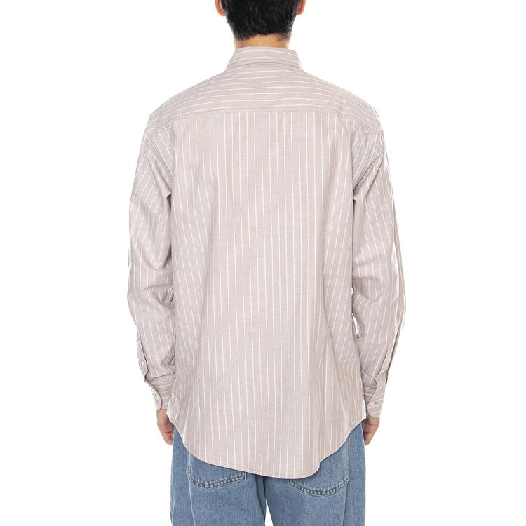 L/S Cassel Shirt Cassel Stripe, Peanut / White - Camicia Uomo Multicolore I035327.35EXX . CARHARTT WIP 
