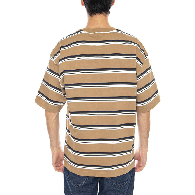 S/S Holm T-Shirt Holm Stripe, Peanut - Maglietta Girocollo Uomo Multicolore I035302.37AXX  CARHARTT WIP 