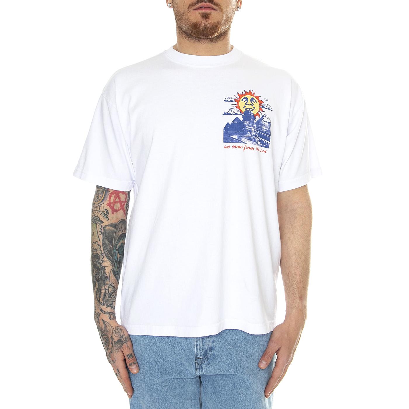 Obey We Come From The Sun Heavyweight Classic Box Tee White - Maglietta Girocollo Uomo Bianca 166913726-WHT  OBEY 