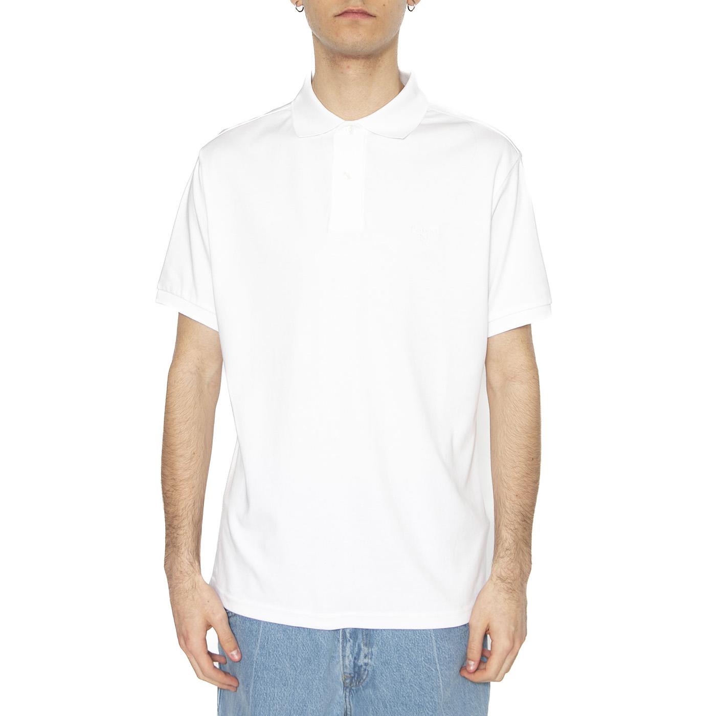 Hylton Interlock Polo Shirt White - Polo Uomo Bianca NML1445WH11  BARBOUR 