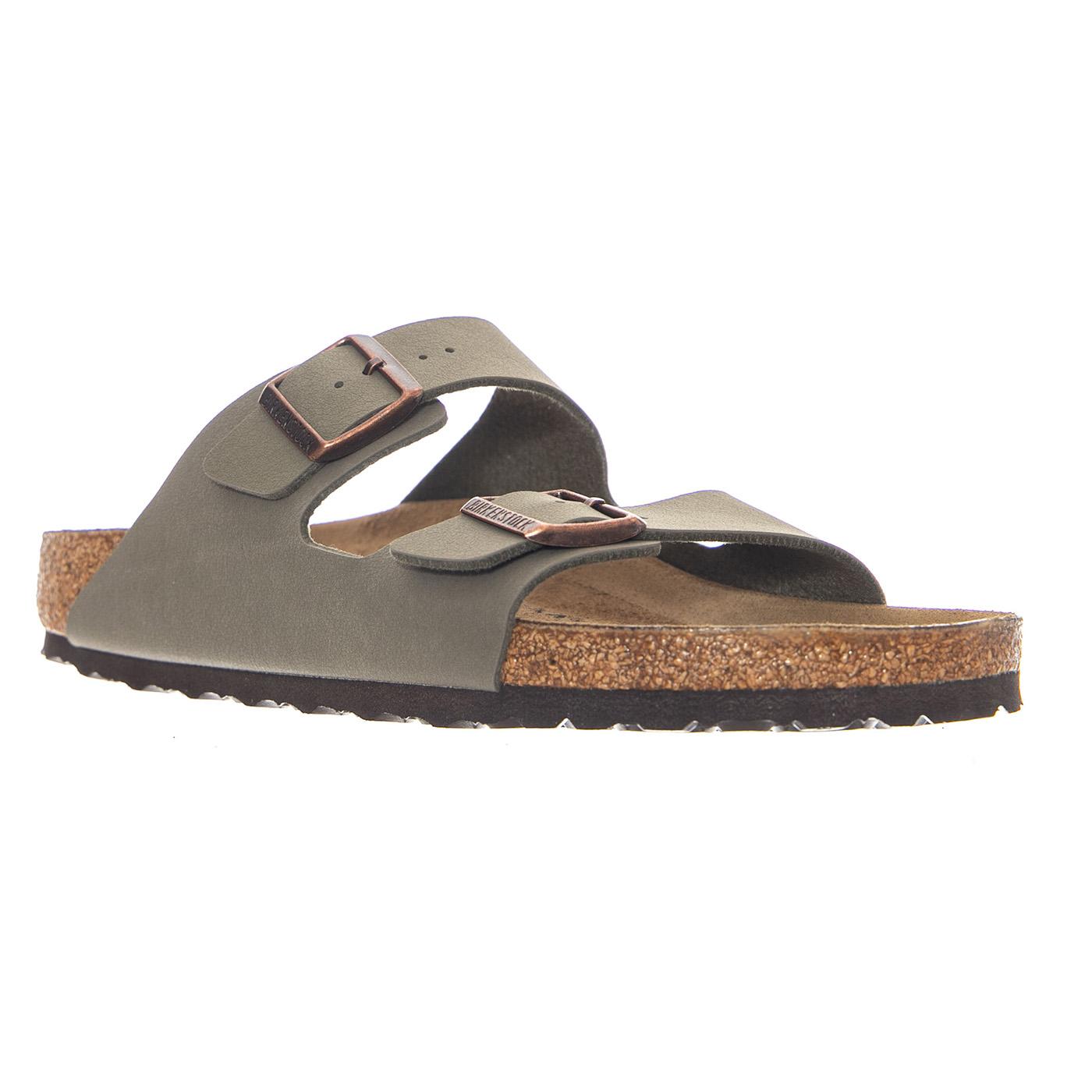 Arizona Birkibuc Narrow Fit Stone - Sandali Uomo / Donna Grigi 151213 STN BIRKENSTOCK 
