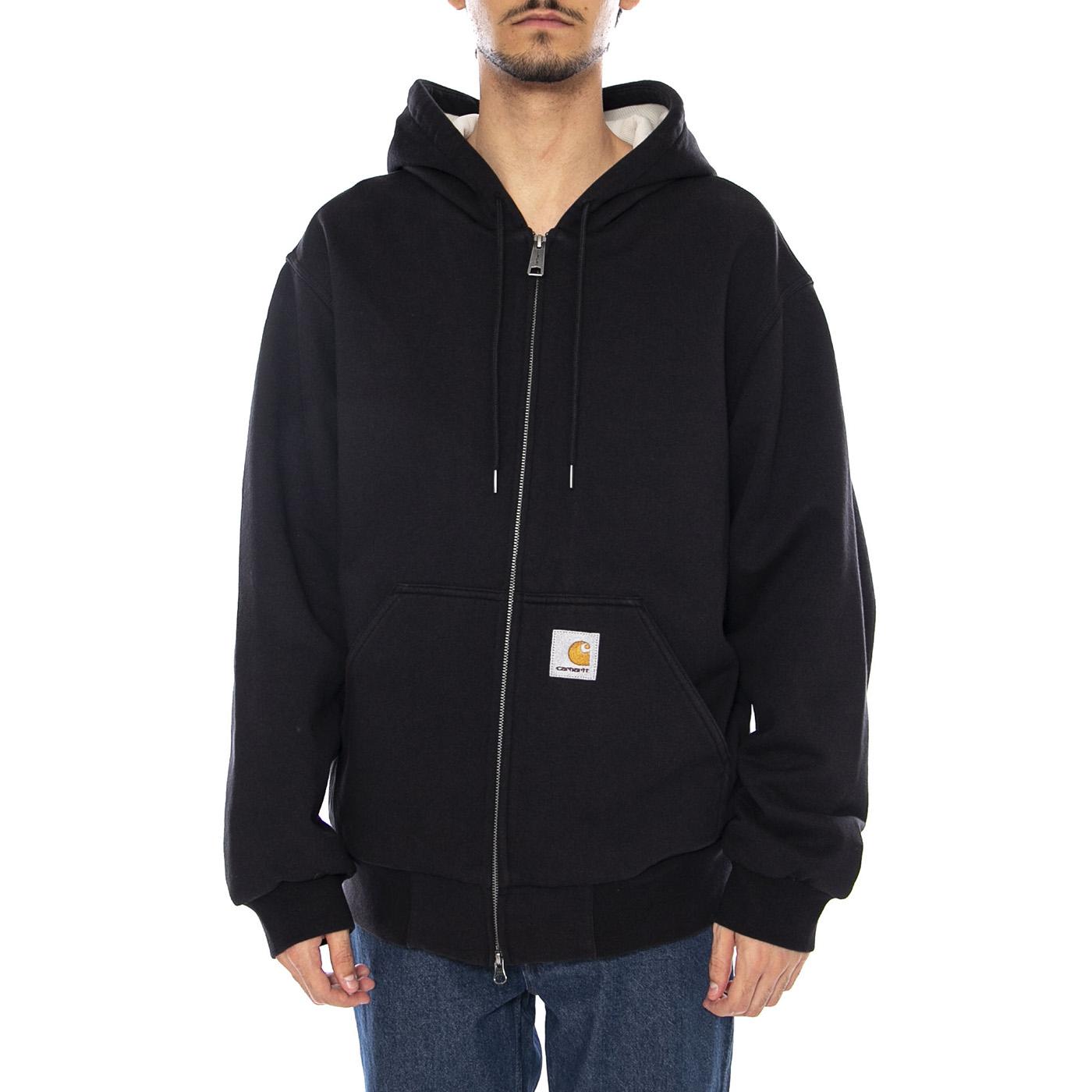 Active Sweat Jacket Black - Felpa con Cappuccio Uomo Nera I035602.8906 . CARHARTT WIP 
