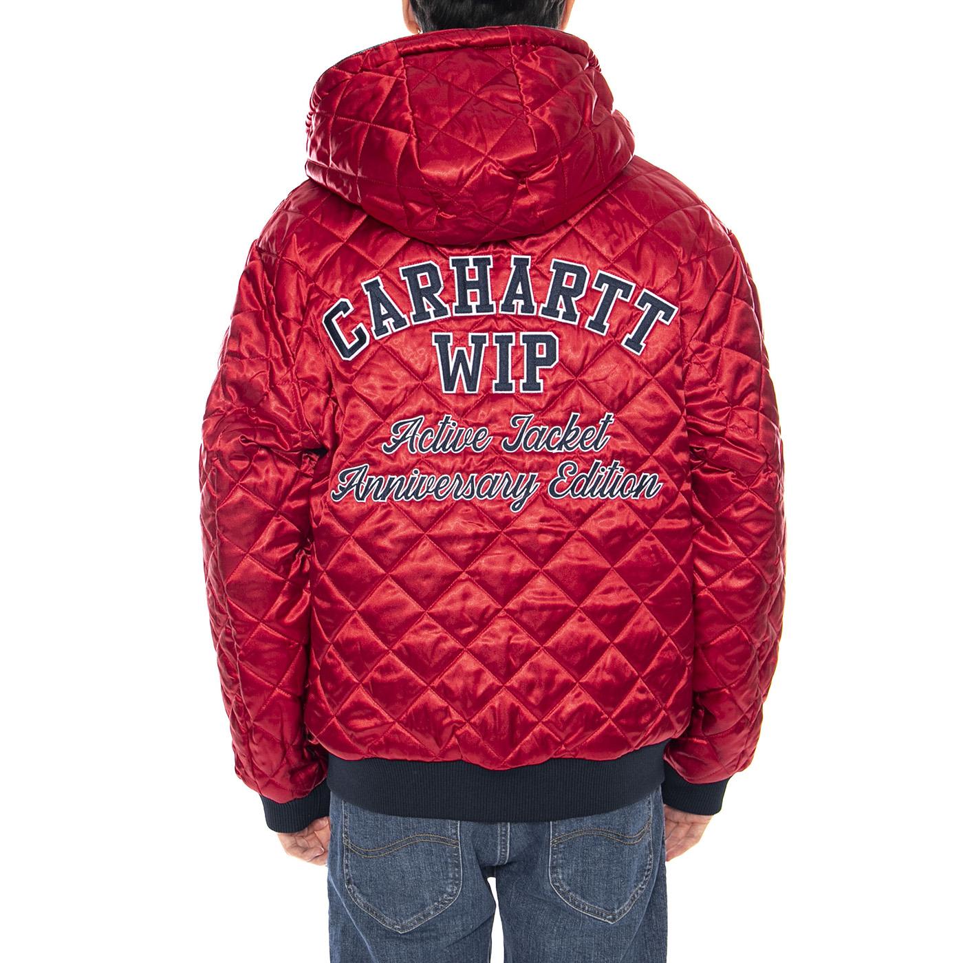 50 Years Anniversary OG Active Jacket Denim Blue / USA Red - Giacca Uomo Blu I035966.3FZ12 . CARHARTT WIP 