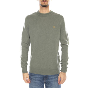 Maidstone Crew Sweat - Felpa Uomo Girocollo Tarragon Green Verde F4GFF060 318 FARAH 