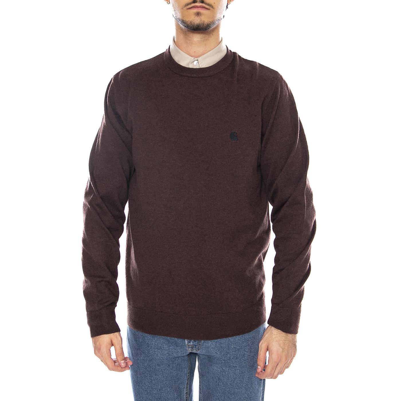 Madison Sweater Palisander / Black - Maglione Girocollo Uomo Marrone I030841.3ANXX . CARHARTT WIP 