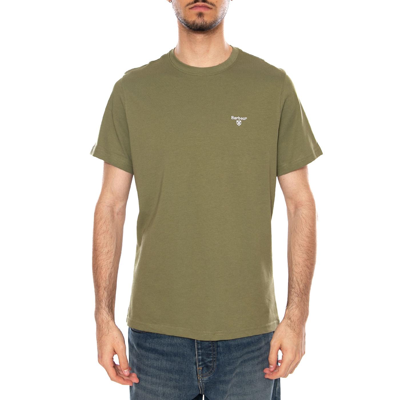 ESSENTIAL SPORTS TEE BURNT OLIVE - Maglietta Girocollo Uomo Verde MTS0331 OL39 BARBOUR 