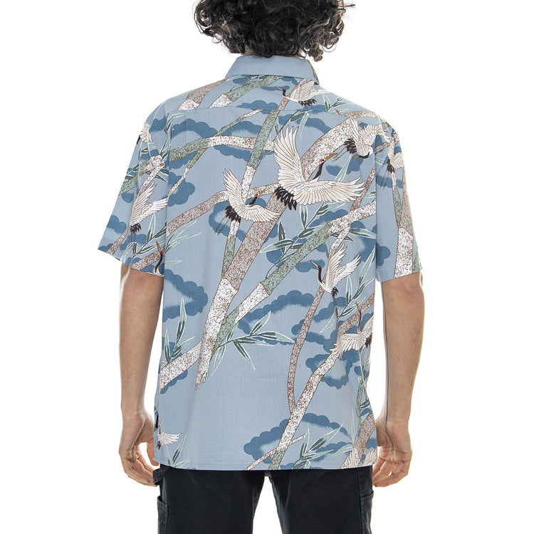 Lovitz Woven Blue/Multicolor - Camicia Maniche Corte Uomo Blu / Multicolore 01146-BLSTO . BRIXTON 