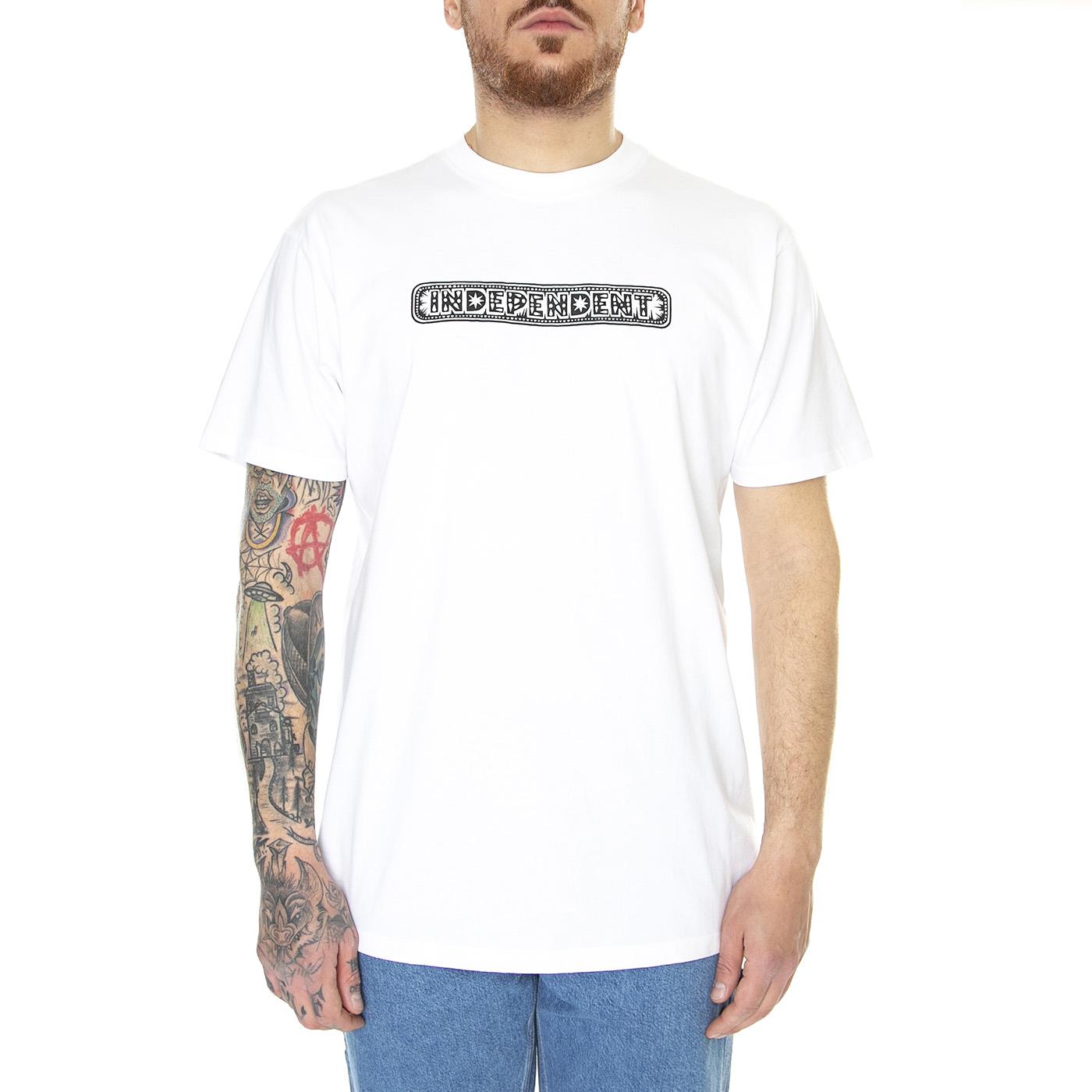 Husky Revolve T-Shirt White - Maglietta Girocollo Uomo Bianca INA-TEE-6810  INDEPENDENT 