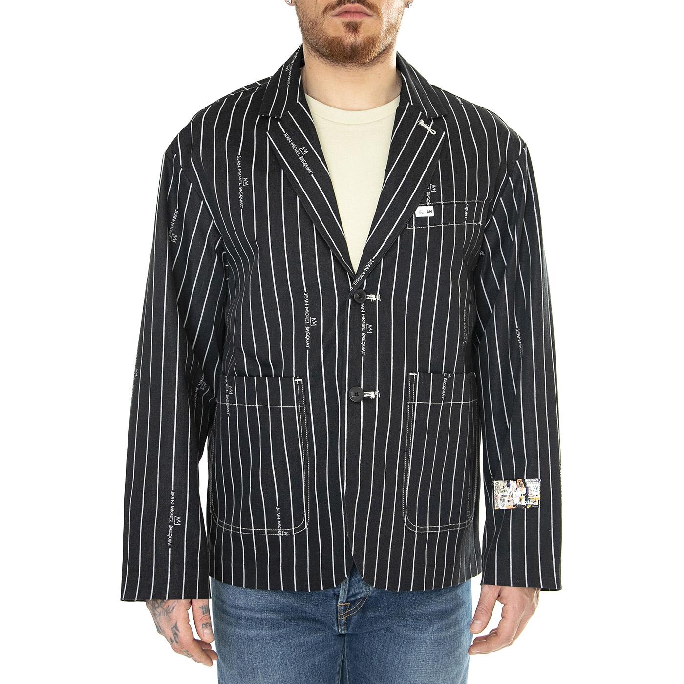 JMB Striped Blazer Black / Black - Giacca Uomo Nera 112359231  LEE 