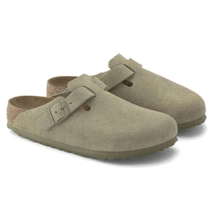 M' Boston Faded Khaki Suede Leather - Sandali Uomo Verdi 1025844  BIRKENSTOCK 