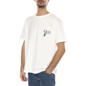 Rode Ben Tee Worn White - Maglietta Girocollo Uomo Bianca 112371671  WRANGLER 