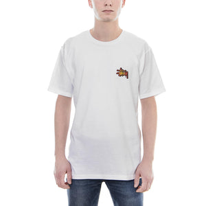 FIREBALL TEE WHITE 1904225-WHIT . STUSSY 