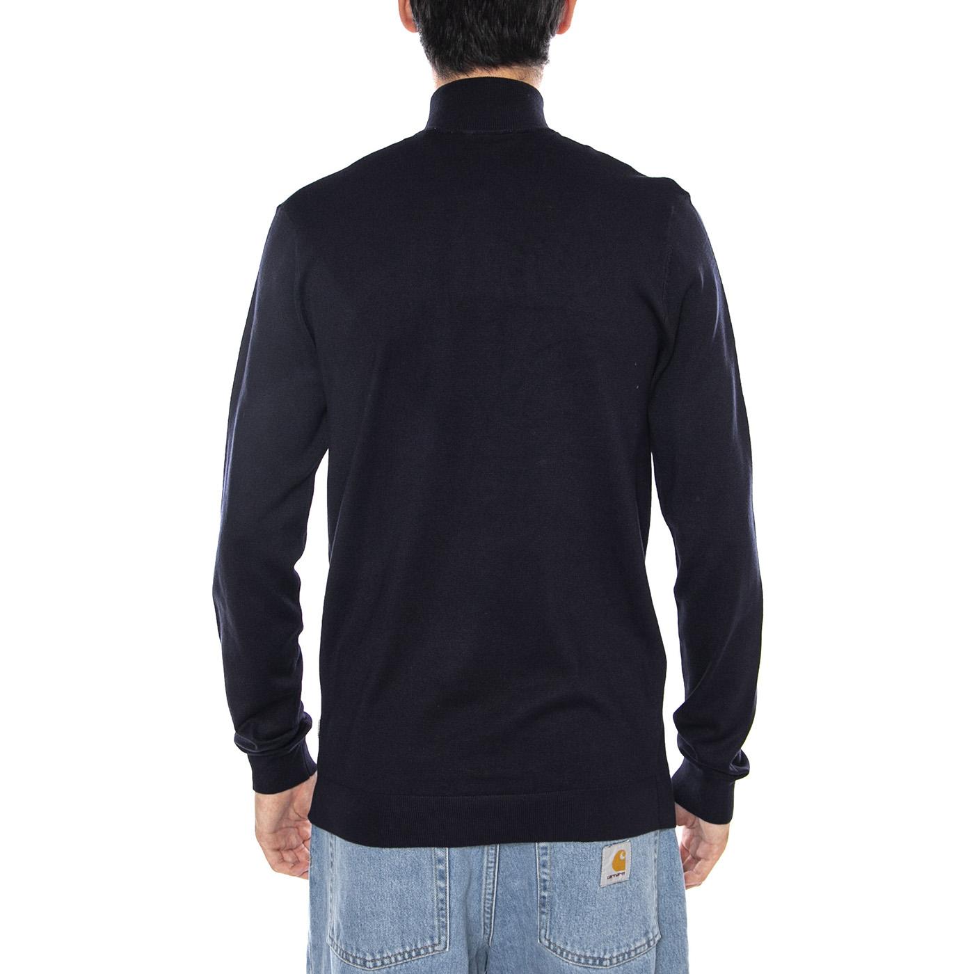 WYLER Life Reg14 Half Zip Knit Noos Dark Navy - Maglione Collo Alto con Zip Uomo Blu Navy 22021264-3766661 . ONLY & SONS 