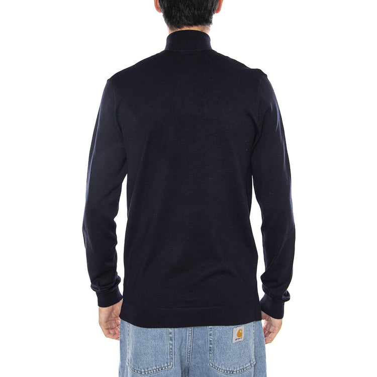 WYLER Life Reg14 Half Zip Knit Noos Dark Navy - Maglione Collo Alto con Zip Uomo Blu Navy 22021264-3766661 . ONLY & SONS 