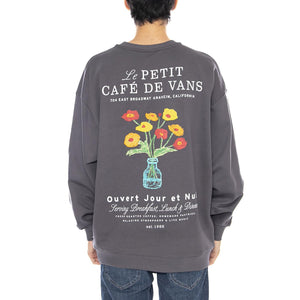 Cafe Vans OS PO Asphalt Crewneck Sweatshirt -- Felpa Girocollo Grigia VN000RCB 1O71 VANS 