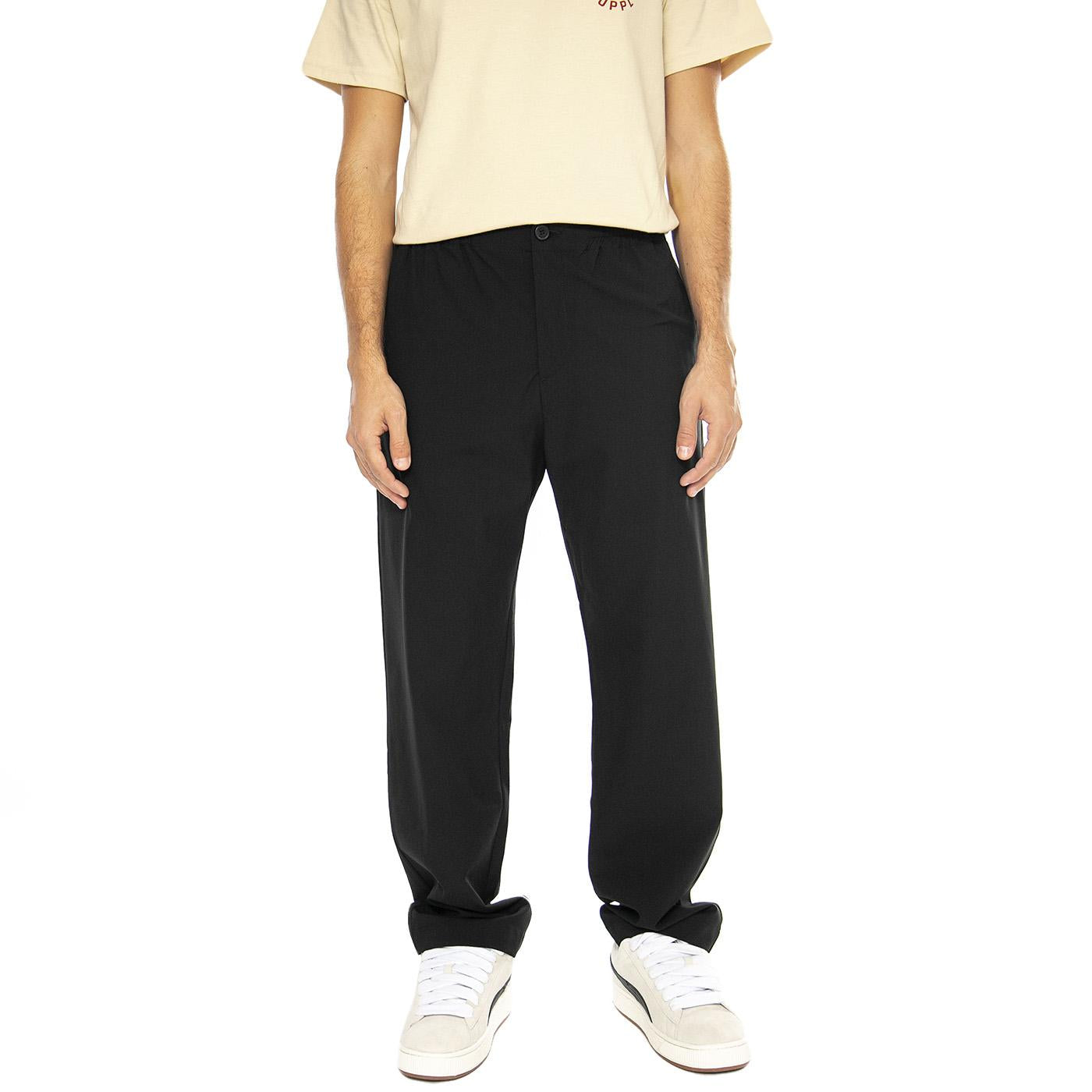 Johanson Black - Pantaloni Uomo Neri 331231-110  ELVINE 