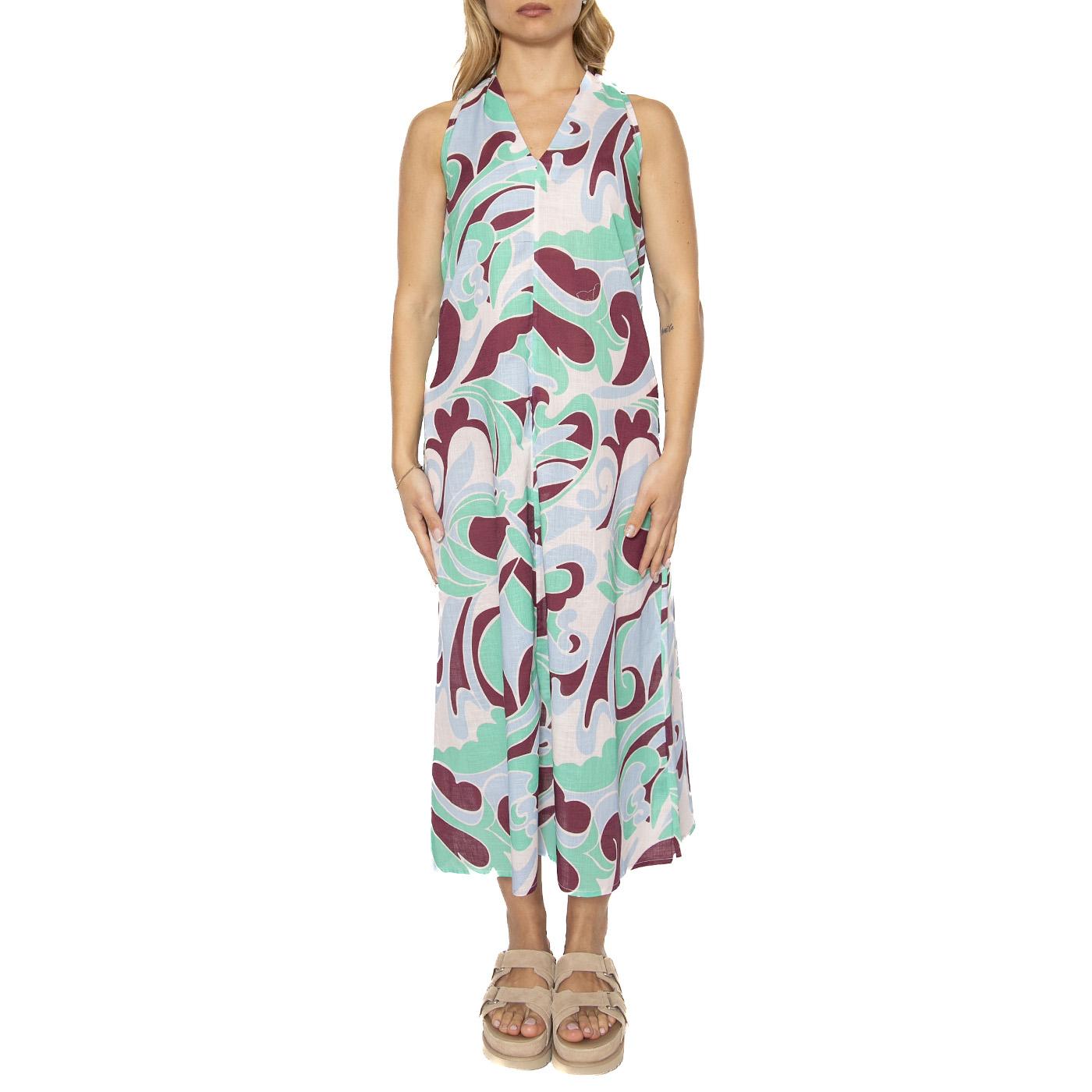 Vestido largo estampado floral Bromelia - Abito Donna Multicolore 51W/41221  WILD PONY 