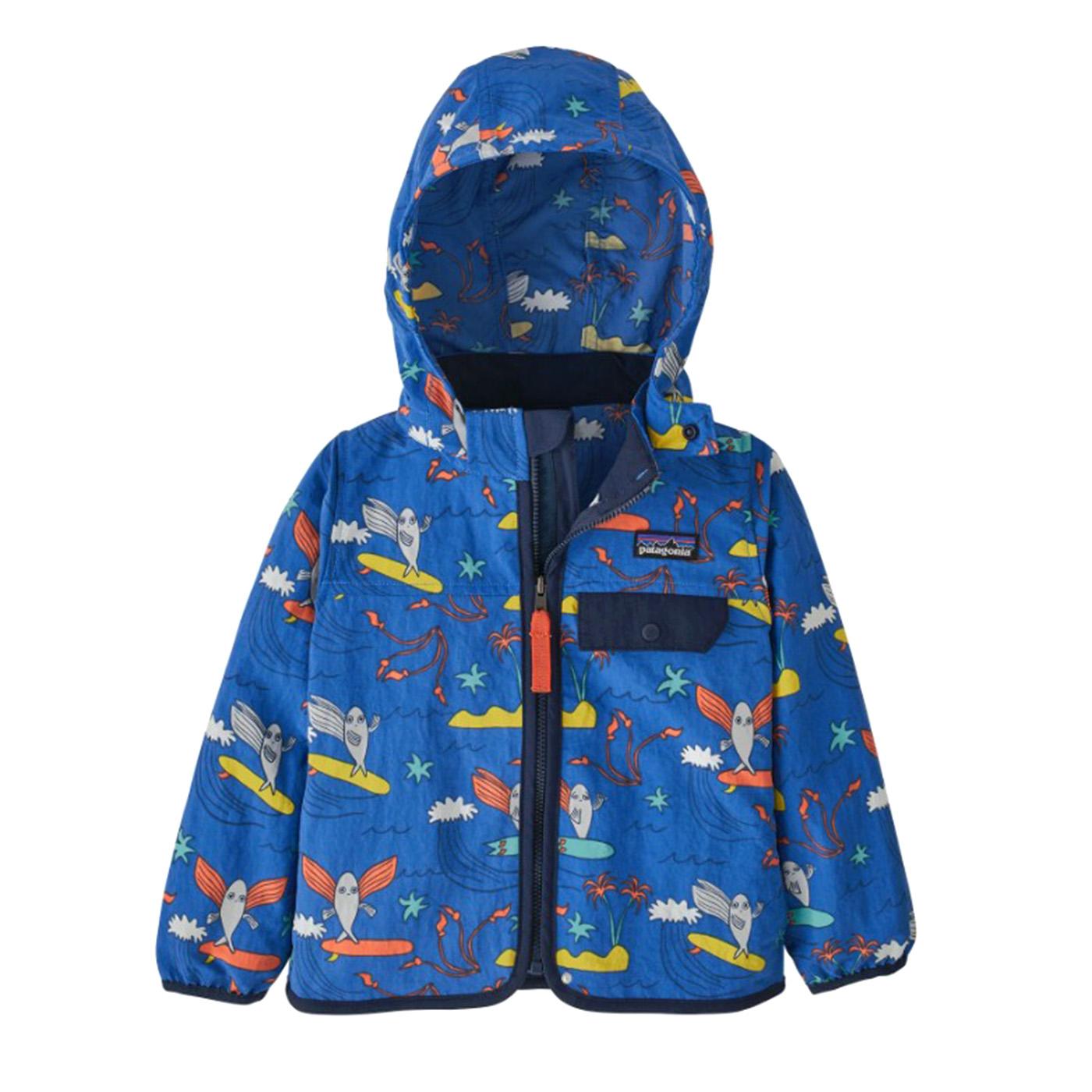 Baby Baggies Jacket Happy Jam: Bayou Blue - Giacca Estiva con Cappuccio Bambino Blu 60291-HJBA  PATAGONIA 