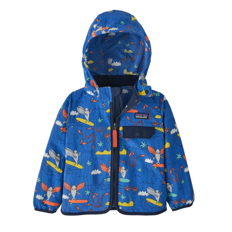 Baby Baggies Jacket Happy Jam: Bayou Blue - Giacca Estiva con Cappuccio Bambino Blu 60291-HJBA  PATAGONIA 