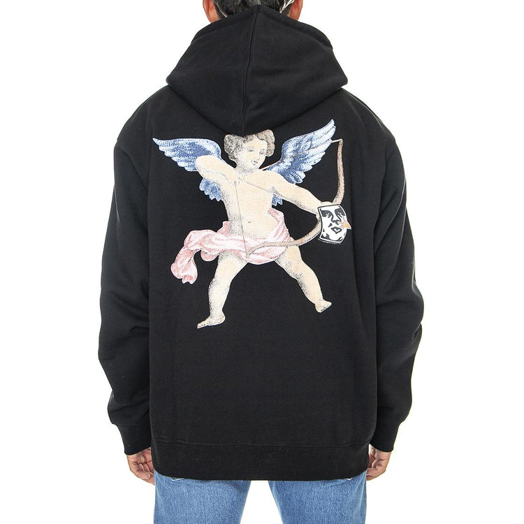 Watch Out Premium Hood Fleece Black - Felpa con Cappuccio Uomo Nera 112843042-BLK  OBEY 