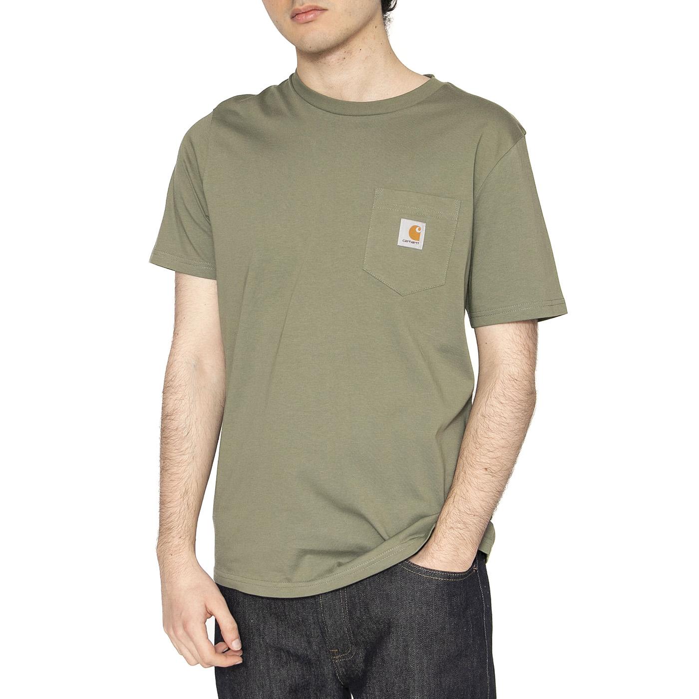 S/S Pocket T-Shirt Dollar Green - Maglietta Girocollo Uomo Verde I030434.667XX  CARHARTT WIP 
