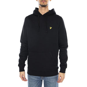 Brushed Back - Felpa con Cappuccio Uomo Nera ML1139V-Z865 . LYLE & SCOTT 