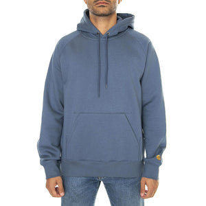 Hooded Chase Sweat Positano / Gold - Felpa con Cappuccio Uomo Blu I033661.2J2XX  CARHARTT WIP 