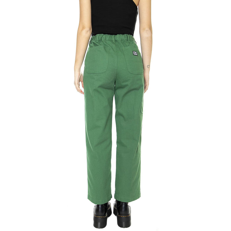 Brighton Carpenter Pant Palm Leaf - Pantaloni Donna Verdi 242020087-PLF  OBEY 