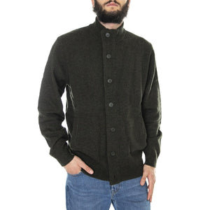 Patch Zip Thru Seaweed - Cardigan Uomo Verde FW22-MKN0731-GN73  BARBOUR 